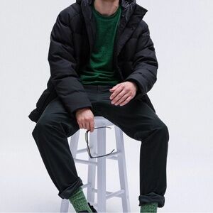 Lululemon Men’s Black Wunder Puff 600-Down-Fill Jacket Tech Canvas Hooded NWT